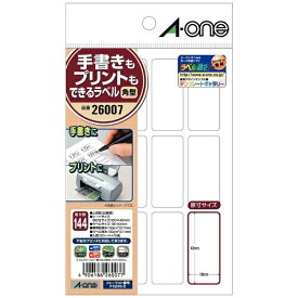 A-one｜エーワン マルチラベル 手書きもプリントもできるラベル 26007 [はがき /12シート /12面 /マット]