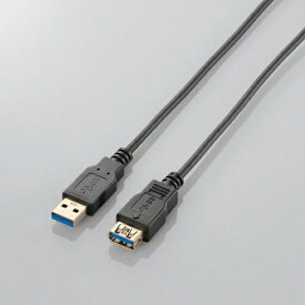 ELECOM｜エレコム 1.0m USB3.0延長ケーブル 【Aオス】⇔【Aメス】 [極細タイプ]　（ブラック）　USB3-EX10BK【rb_ cable_cpn】