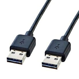 サンワサプライ｜SANWA SUPPLY 2.0m USB2.0ケーブル 【A】⇔【A】両面挿しタイプ（ブラック）　KU-RAA2【rb_ cable_cpn】