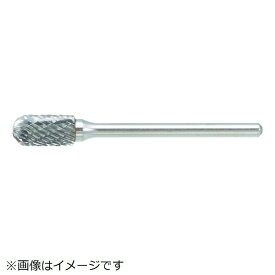 トラスコ中山｜TRUSCO NAKAYAMA 超硬バー　先丸円筒型　Φ6．4X刃長13X軸3　シングルカット　TB2B064S