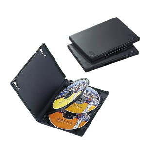 ELECOMbGR Blu-ray/DVD/CDΉ g[P[X 4[×3 ubN CCD-DVD08BK[CCDDVD08BK]