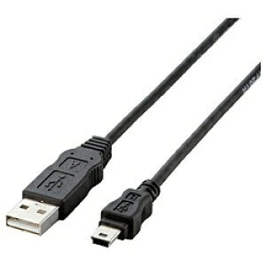 ELECOM�b�G���R�� USB-A �� mini USB�P�[�u�� [�]�� /2.0m /USB2.0] �u���b�N USB-ECOM520[USBECOM520]