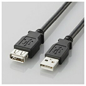 ELECOM｜エレコム USB-A延長ケーブル [USB-A オス→メス USB-A /5m /USB2.0] ブラック U2C-E50BK【rb_ cable_cpn】