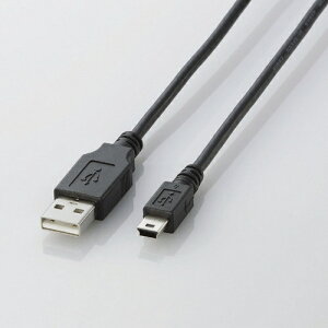 ELECOM�b�G���R�� 3.0m USB2.0�P�[�u�� �yA�z�́yminiB�z U2C-M30BK�yrb_ cable_cpn�z