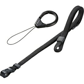 サンワサプライ｜SANWA SUPPLY 〔ネック＋フィンガーストラップ〕　フィンガー＆ネックストラップ （ブラック）　DG-ST38BK[DGST38BK]