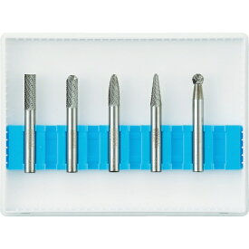 トラスコ中山｜TRUSCO NAKAYAMA 超硬バーセットCシリーズ　軸6mm　刃径6mm　5本セット　TBC0605S