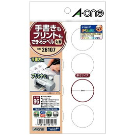 A-one｜エーワン マルチラベル 手書きもプリントもできるラベル 26107 [はがき /12シート /8面 /マット]