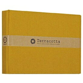 ナカバヤシ｜Nakabayashi ブック式 布クロスフリーアルバム「テラコッタ」（L判1段／イエロー） TER-L1B-110-Y[TERL1B110Y]