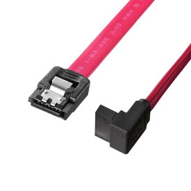 サンワサプライ｜SANWA SUPPLY 上L型シリアルATA3ケーブル（ストレート側ラッチ付き・0.5m）　TK-SATA3-05UL[TKSATA305UL]