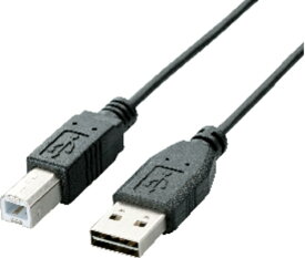 エレコム｜ELECOM 1.5m USB2.0ケーブル 【A】⇔【B】 [両面挿しタイプ] （ブラック） U2C-DB15BK[U2CDB15BK]【rb_pcacc】