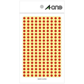 A-one｜エーワン カラーラベル 赤 07061 [9シート /200面 /光沢]