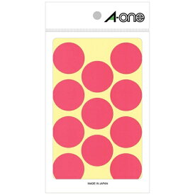 A-one｜エーワン カラーラベル 桃 07238 [14シート /11面 /光沢]