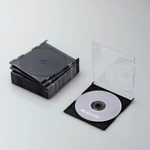 ELECOMbGR Blu-ray/DVD/CDΉ XP[X 1[×10 ubN CCD-JSCS10BK[CCDJSCS10BK]