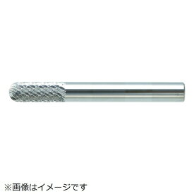 トラスコ中山｜TRUSCO NAKAYAMA 超硬バー　先丸円筒型　Φ4X刃長16X軸6　ダブルカット　TB2C040