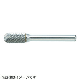 トラスコ中山｜TRUSCO NAKAYAMA 超硬バー　先丸円筒型　Φ8X刃長19X軸6　シングルカット　TB2C080S