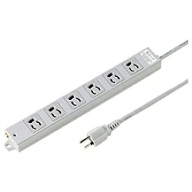 サンワサプライ｜SANWA SUPPLY 工事物件雷ガードタップ(抜け止めタイプ) グレー TAP-K6SP-3 [3.0m /6個口 /スイッチ無][TAPK6SP3]