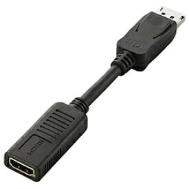 ELECOM｜エレコム 映像変換アダプタ [DisplayPort オス→メス HDMI] ブラック AD-DPHBK [HDMI⇔DisplayPort]【rb_ cable_cpn】