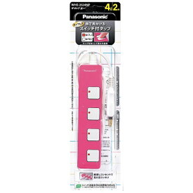 Panasonic｜パナソニック 電源タップ ザ・タップZ ピンク WHS2524NP [2.0m /4個口 /スイッチ付き（個別）][WHS2524NP] panasonic