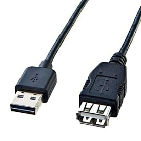 サンワサプライ｜SANWA SUPPLY 2.0m USB2.0延長ケーブル 【Aオス】⇔【Aメス】両面挿しタイプ（ブラック）　KU-REN2[KUREN2]