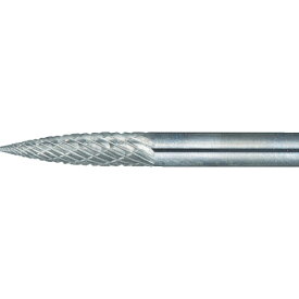 トラスコ中山｜TRUSCO NAKAYAMA 超硬バー　トンガリ型　Φ3X刃長12．7X軸3　ロング　ダブル　TB4A032L75