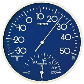 リズム時計｜RHYTHM 9CZ056-004 温湿度計 CITIZEN（シチズン） 青 [アナログ]