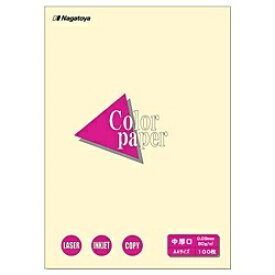 長門屋商店｜NAGATOYA 〔各種プリンタ〕カラーペーパー 中厚口 0.09mm [A4 /100枚] ナ-3202 レモン[ナ3202]