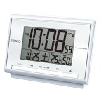 【エントリーで最大全額ポイント還元｜7/18迄】 SEIKO｜セイコー 目覚まし時計 白パール SQ698S [デジタル /電波自動受信機能有][SQ698S]