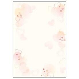 ササガワ｜SASAGAWA 〔各種プリンタ〕デザインペーパーフラール 0.19mm [A4 /10枚] ハートフル 4-3008[43008]