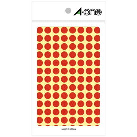 A-one｜エーワン カラーラベル 赤 07001 [14シート /104面 /光沢]