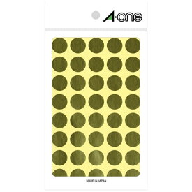 A-one｜エーワン カラーラベル 金 07031 [8シート /40面 /光沢]