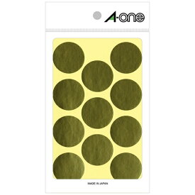 A-one｜エーワン カラーラベル 金 07241 [8シート /11面 /光沢]