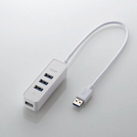 エレコム｜ELECOM U3H-T405B USBハブ［マグネット付き］ ホワイト [バスパワー /4ポート /USB3.0対応][U3HT405BWH]【rb_pcacc】