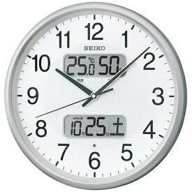 セイコー｜SEIKO 掛け時計 【スタンダード】 銀色メタリック KX383S [電波自動受信機能有][KX383S]