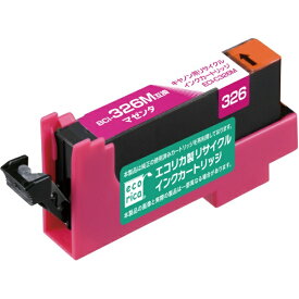 ecorica｜エコリカ 互換リサイクルインクカートリッジ [キヤノン BCI-326M] マゼンタ ECI-C326M[ECIC326M]【rb_pcp】