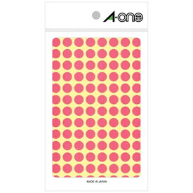A-one｜エーワン カラーラベル 桃 07008 [14シート /104面 /光沢]