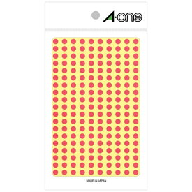 A-one｜エーワン カラーラベル 桃 07068 [9シート /200面 /光沢]