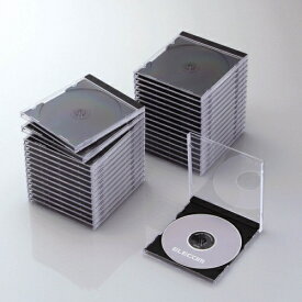 ELECOM｜エレコム Blu-ray/DVD/CD対応ケース 1枚収納×30 ブラック CCD-JSCN30BK[CCDJSCN30BK]