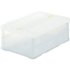 トラスコ中山｜TRUSCO NAKAYAMA 薄型折りたたみコンテナスケルコン 30L ロックフタ付 透明 TSK-C30B(TM)