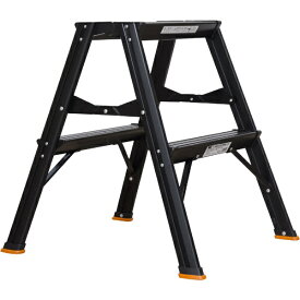 トラスコ中山｜TRUSCO NAKAYAMA アルミ製踏台　2段　高強度型　黒　TSAF2BK