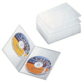 エレコム｜ELECOM Blu-ray/DVD/CD対応 スリムトールケース 2枚収納×10 クリア CCD-DVDS06CR[CCDDVDS06CR]