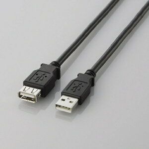 ELECOM�b�G���R�� USB-A�����P�[�u�� [USB-A �I�X�����X USB-A /2.0m /�]�� /USB2.0] �u���b�N U2C-E20BK�yrb_ cable_cpn�z