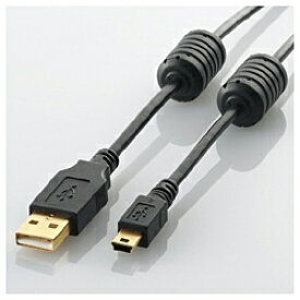 エレコム｜ELECOM 3.0m USB2.0ケーブル 【A】⇔【miniB】 [フェライトコア付タイプ] U2C-MF30BK【rb_ cable_cpn】