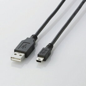 ELECOM｜エレコム 2.0m USB2.0ケーブル 【A】⇔【miniB】U2C-M20BK【rb_ cable_cpn】