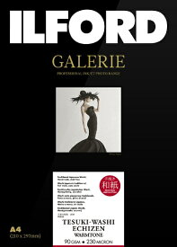 ILFORD｜イルフォード 〔インクジェット〕ギャラリー 手漉き和紙 越前 ウォームトーン 90gsm [A4 /10枚] 433344