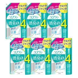 LION｜ライオン ソフラン プレミアム消臭 柔軟剤 フレッシュグリーンアロマの香り 詰め替え 大容量 ウルトラジャンボ 1520ml×6袋 ケース販売 フレッシュグリーンアロマの香り