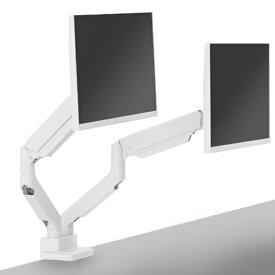 PIXIO｜ピクシオ モニターアーム [2画面 /17〜35インチ] 3関節 ホワイト PS2DW-O