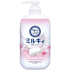 牛乳石鹸共進社｜COW BRAND SOAP KYOSHINSHA ミルキィボディソープ フローラルせっけんの香り ポンプ付 500mL