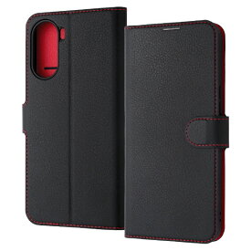 レイアウト｜rayout Libero 5G IV Like standard 耐衝撃 手帳型レザーケース シンプル マグネット ブラック/レッド RT-ZL5G4ELC1/BR