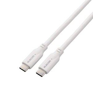 ELECOMbGR ^CvC P[u USB Type C to Type C 1m PD 100W USB10Gbps y MacBook Pro iPad iPhone  Type-C @Ή z zCg MPA-CC1G10WH