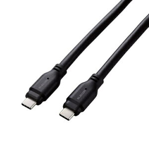 ELECOMbGR ^CvC P[u USB Type C to Type C 1.5m PD 100W USB10Gbps y MacBook Pro iPad iPhone  Type-C @Ή z ubN MPA-CC1G15BK